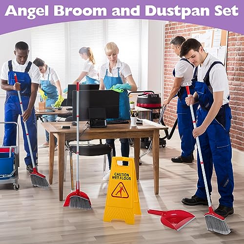 Meanplan 5-teiliges Winkelbesen und Kehrschaufel-Set für Schule, Klassenzimmer, 137 cm, für den Innen- und Außenbereich, kommerzielle Besen mit aufsteigender Kehrschaufel für Zuhause, Küche, Büro, – Bild 8
