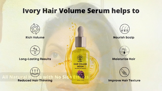 Buy Ivory Natural Hair Volume Serum - Ayush Ministry Certification