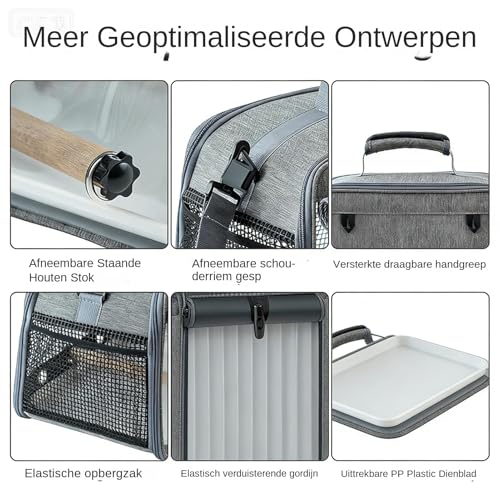 Bird Travel Carrier- Pet Bag, Parrot Travel Cage | For Parrot Parakeet Pet Transport Animal Pigeon Vehicle Car Road Trip Daily Outdoor And Other Activities With Cockatiels Long-tailed Etc. - Afbeelding 4
