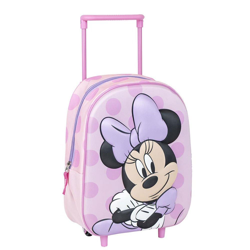 Zaino per bambini Minnie - Rosa - 25 x 31 x 10 cm - In poliestere ed EVA - Chiusura con zip - Prodotto originale disegnato in Spagna