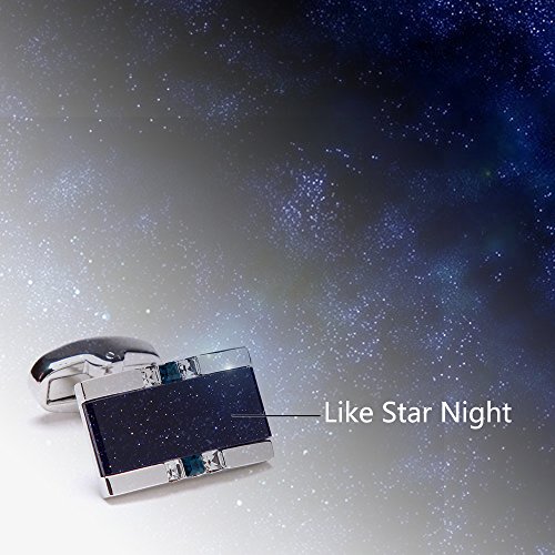 Set de Mancuernillas y Sujetacorbatín Estilo Cielo Estrellado miniatura 6
