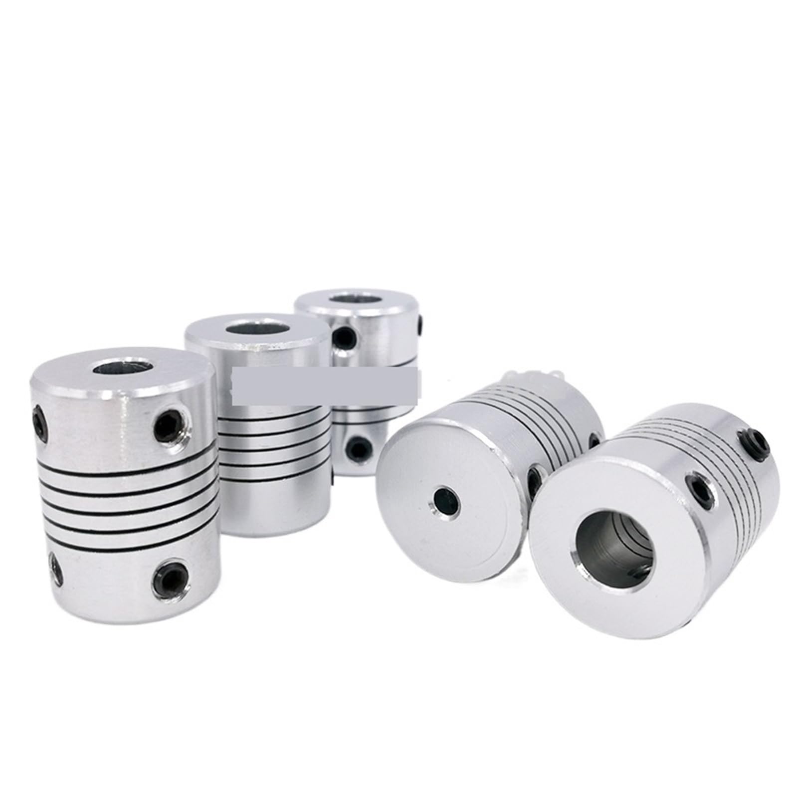 1 acoplador de eje D19 x L25 de aluminio flexible de mandíbula flexible de 3/4/5/6/6,35/7/8/10 mm CNC (6 x 6,35)