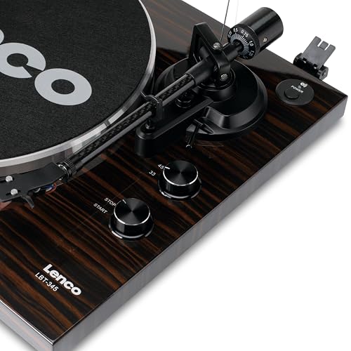 Lenco LBT-345WA Tourne-disque avec Bluetooth® et micro rouge 2M, stabilisateur de platine chromé – Noyer - Les Beatles, Paul McCartney, John Lennon, RIngo Starr, George Harrison Lenco LBT-345WA Tourne-disque avec Bluetooth® et micro rouge 2M, stabilisateur de platine chromé - Noyer – Image 6