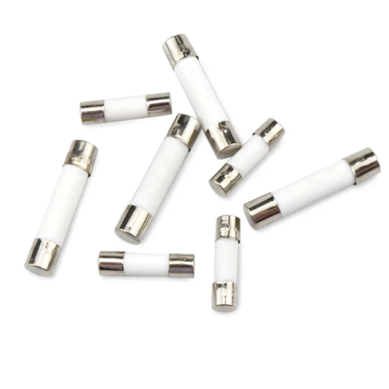 Fusibile a cartuccia in ceramica, Confezione da 100 tubi fusibili in vetroceramica a fusione rapida 5x20mm 6x30mm 250V 0,5-30A(100pcs 6x30,8A)