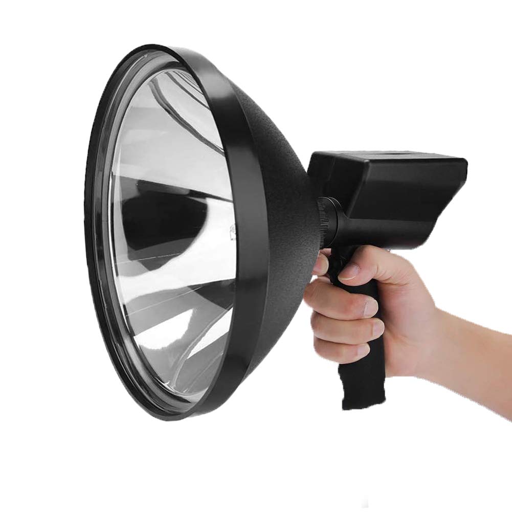 Latarka kieszonkowa 100 W HID 9 cali do użytku wewnątrz i na zewnątrz, 12 V, przenośna latarka punktowa, na kemping, do pływania łodzią, rolnictwa, reflektor roboczy
