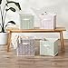 DII Non Woven Storage Collection Polyester Herringbone Bin, Small Set of 4, Gray, 4 Piece