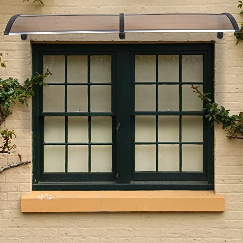 200 X 96 Household Application Door & Window Awnings Brown Board & Black Holder #TOP1