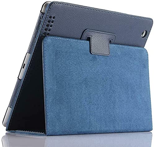 PU Leather Stand Case for iPad Air 1/2 9.7 2017/18 5th/6th Generation Folio Cover (Blue) - Image 2