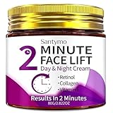 Instant Face Lift Firming Cream, Retinol Collagen & Hyaluronic Acid, Anti-Aging Moisturizer, Anti Wrinkles for Neck, Under Eye & Smile Lines, Day & Night, 2.82 Oz