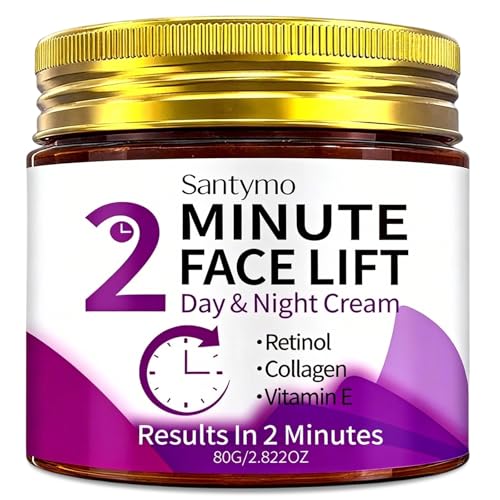 2 Minute Instant Face Lift Cream - Retinol, Collagen & Hyaluronic Acid Anti-Aging Moisturizer -