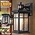 Motion Sensor Outdoor Wall Lights 2 Packs- Updated Dusk to Dawn Outdoor Lighting, Exterior Light Fixtures with E26 Sockets & Tempered Glass, Wall Mounted Black Waterproof Outdoor Lights for House