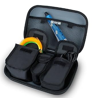 Craft Case for Create , Soyan 3D Printing Pen , Samto 3D , 7TECH 3D , Scribbler 3D and Other 3D Printing Pens by USA GEAR with Storage for Plastic Filament , Power Cables and More