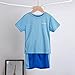 Boys Outfits Sport Sets Toddler Fashionable Breathable Mesh Top Shorts Comfortable Two-Piece (Light Blue, 3-4 Years)
