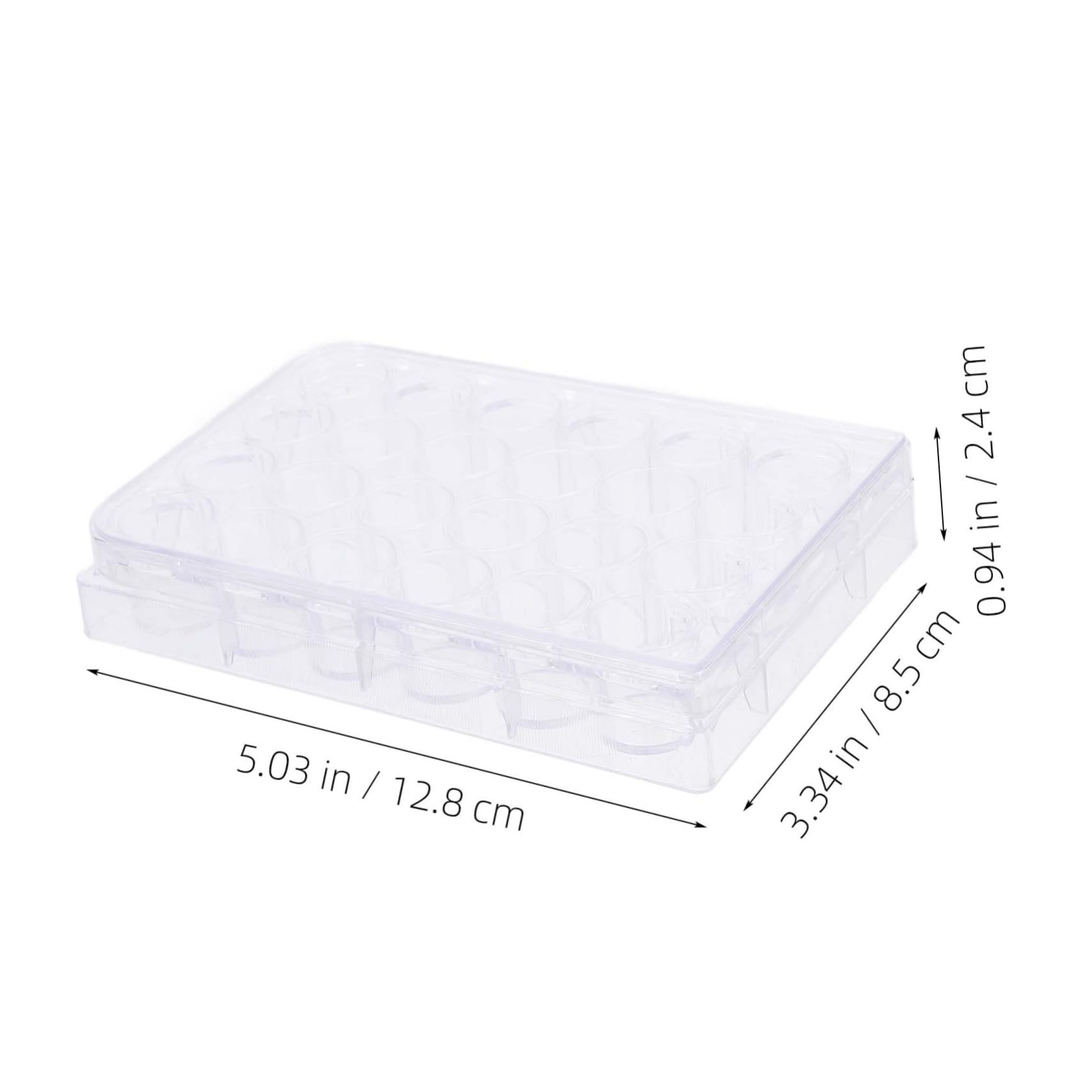 TIDTALEO Lab Cell Culture Plate 24 Well Tissue Culture Tray Sturdy Lab Plate Lid