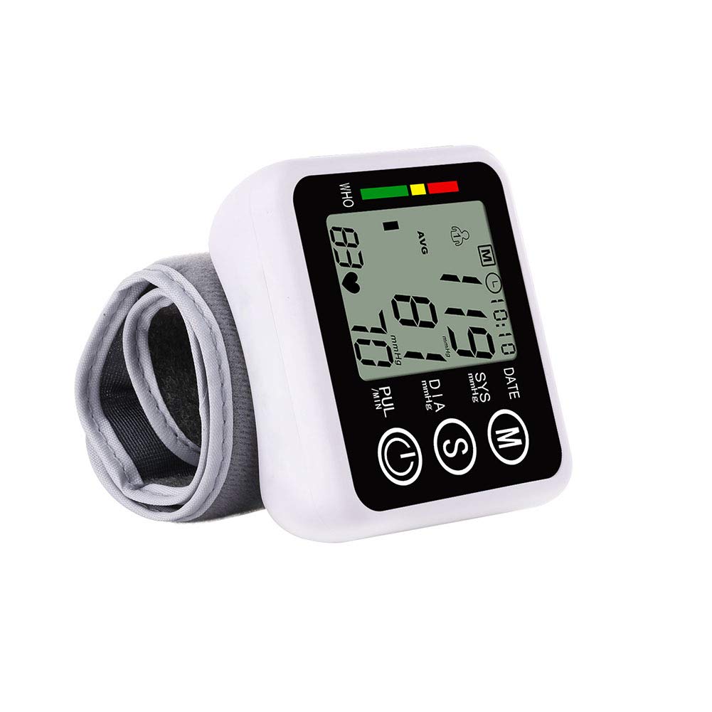 Ciśnieniomierz na nadgarstek, cyfrowy wyświetlacz tonometru LCD Automatyczny miernik do użytku domowego, inteligentny adapter monitora Tester BP Przyrząd do pomiaru maszyny Typ domu Automatyczny duż
