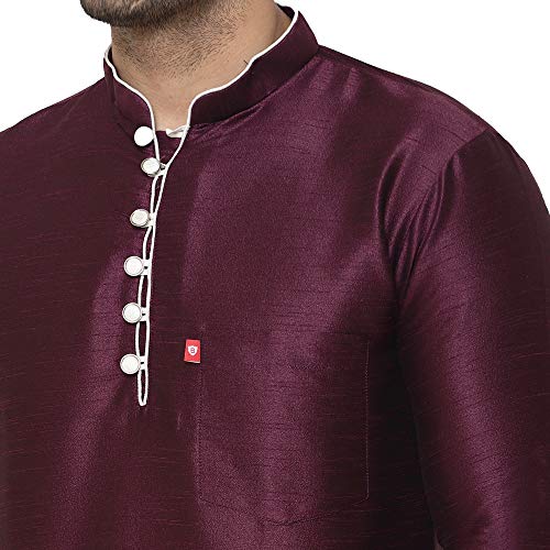 Image of B Ben Mens Self Design Kurta and Dhoti Pant Set