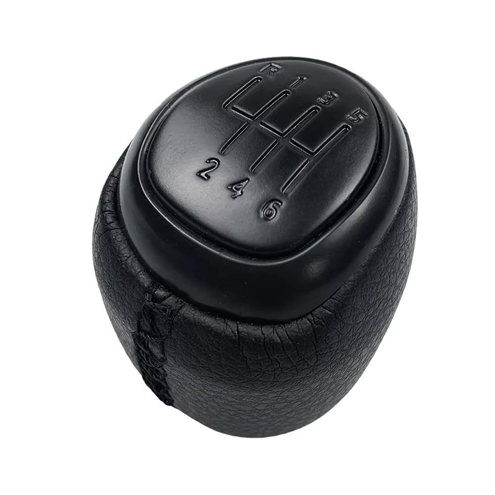 Poanbcgy 6 Speed Black Auto Parts 5 6 Speed Gear Shift Knob Leather Gaiter Boot Cover Case Lever Shifter For Saab 93 9-3 Ss 2003-2012(6 Speed Black)