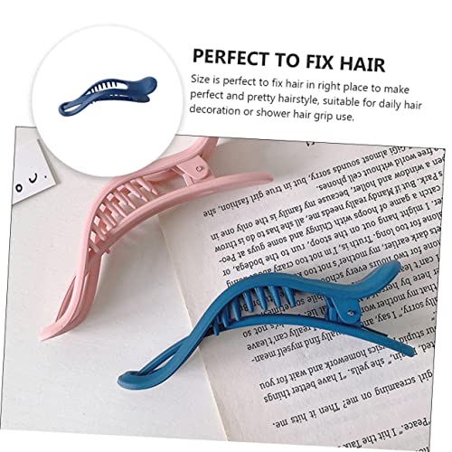 Large Blue Hair Clip for Women - Durable Plastic Claw Clip for Thick Hair No-Slip Grip, Ideal for Bathing Styling, and Daily Use - Image 3