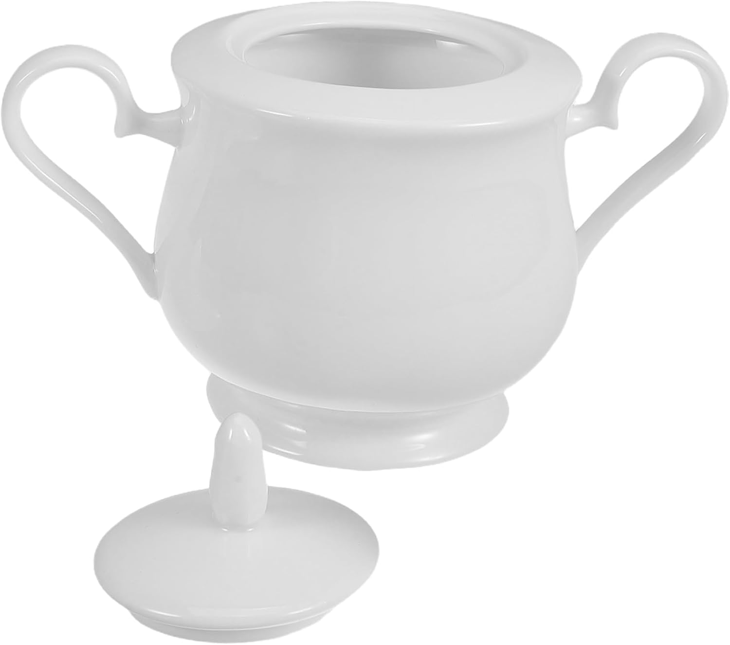 Elegant European Ceramic Sugar Bowl with Lid Porcelain Storage Container for Sugar Candy and Condiments for Kitchen Countertops and Coffee Tables
