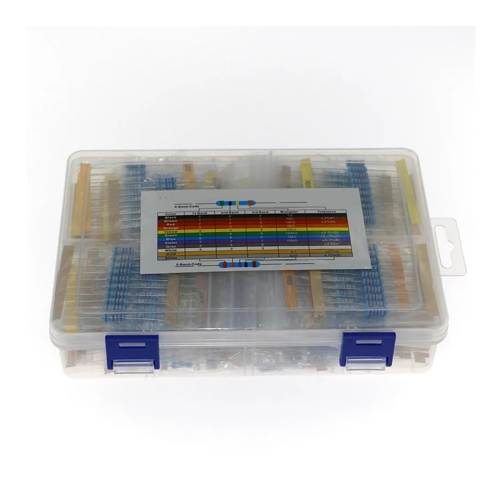 860Pcs/Box 86 Values Each 10Pcs Metal Film Resistor 1% 1W Assorted Kit 0.1 Ohm~ 10M Ohm Capacitor Range