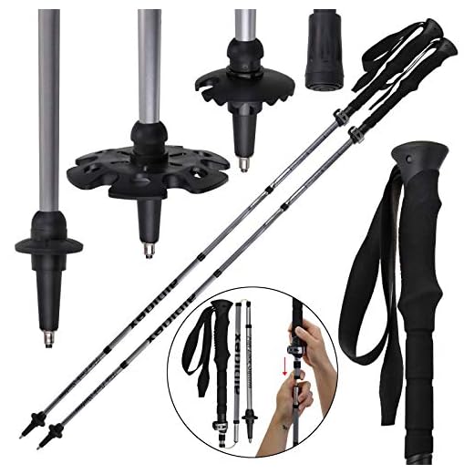 ALPIDEX stick Trail Running in carbonio Pieghevoli