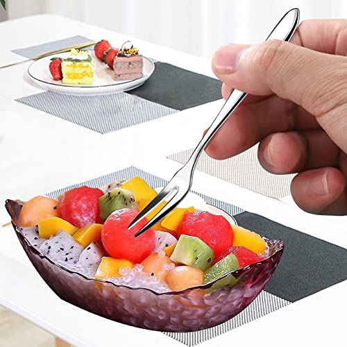 YTZJ Direct Conjunto de 4 garfos de escargot para sobremesa, bolo, salada de frutas, aperitivo, coqu