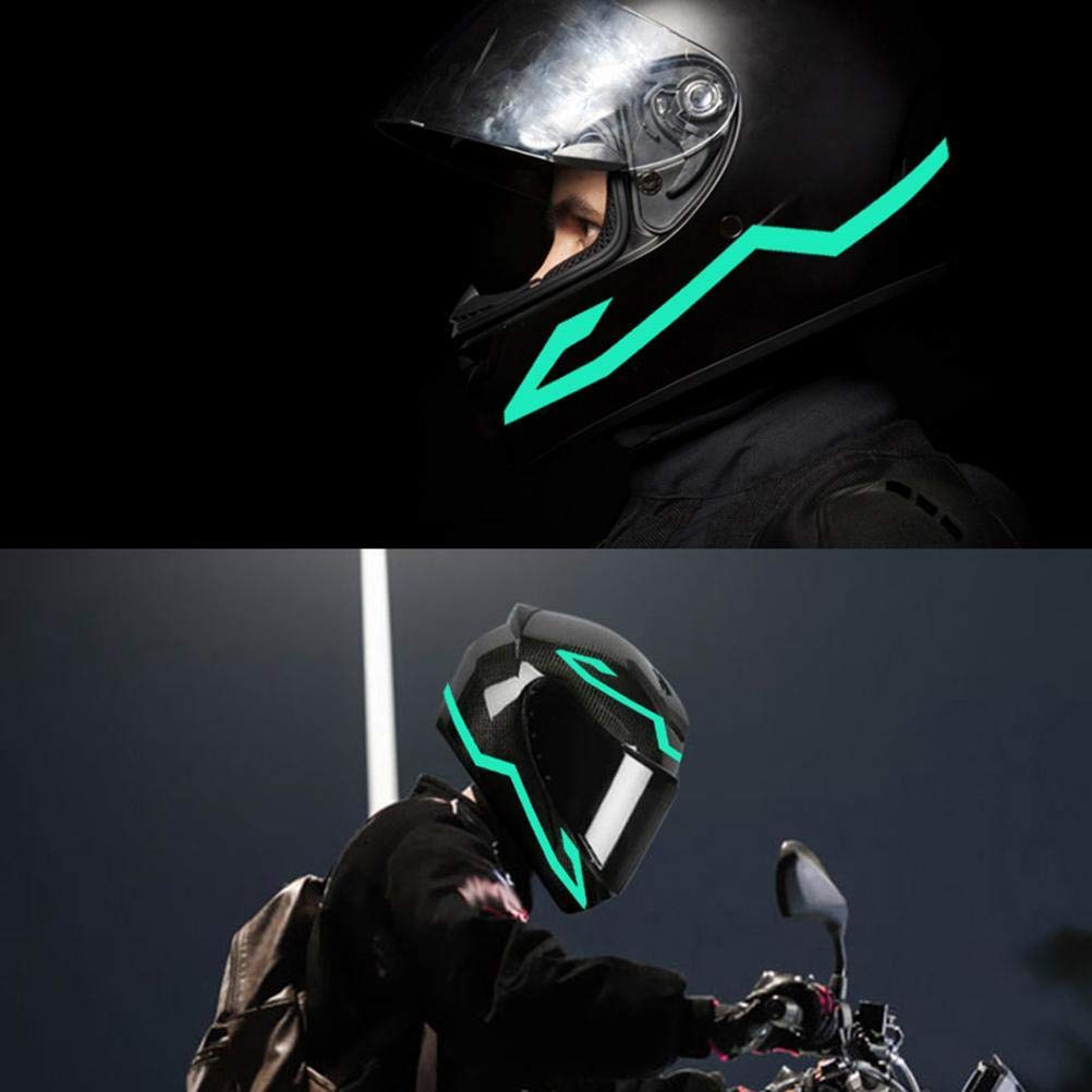 Luz del Casco de la Motocicleta El Luz Fría Casco de Motocicleta Pegatinas Reflectantes Luz de Conducción Nocturna LED Casco Luz Nocturna LED para Exteriores (rojo)
