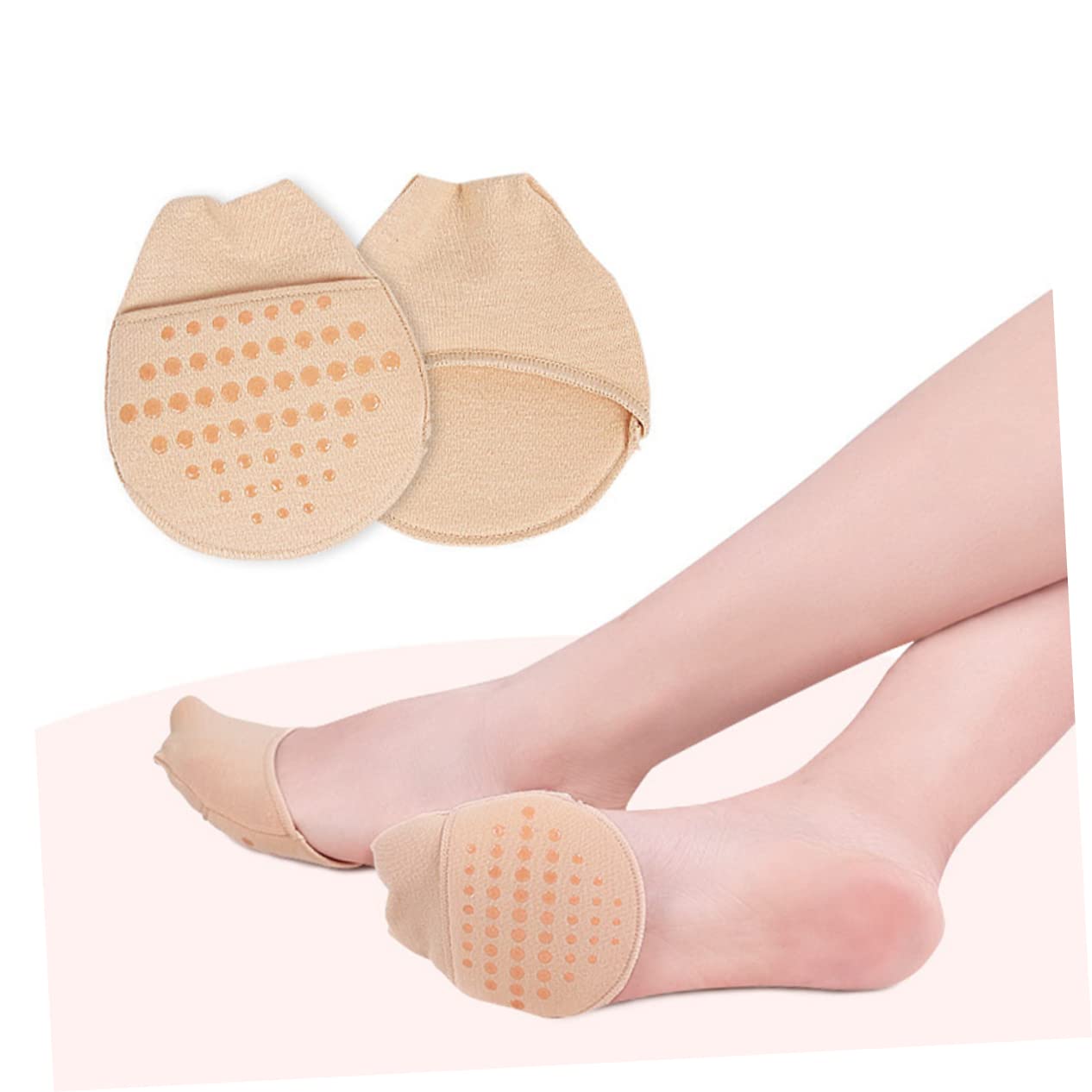 Healeved Sets Grip Socken Damen Vorfußsocken Zehentopper Anti-rutsch Halb Für High Heels Flats Stiefel Paare