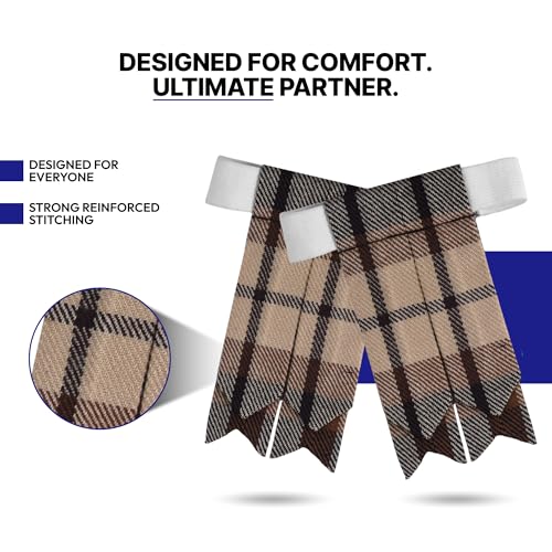 Image of Scottish Tartan Kilt Flashes with Elastic Adjusters