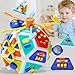 22-in-1 Baby Busy Board Activity Cube Toys, Montessori Sensory Toy for for Toddler 1-3, Early Educational Travel Toy for 1 Year Old Kid , Fine Motor Skills Gifts for Infant 6-12/12-18 M+ Boys & Girls