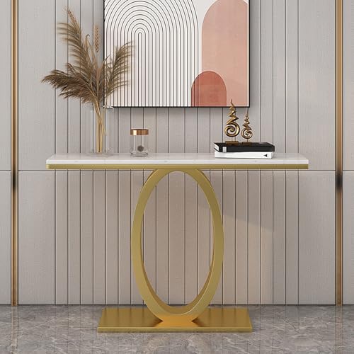 Genérico Consola Blanca Moderna, Mesa Auxiliar de Entrada para Pasillo y vestíbulo, diseño rústico Elegante para Sala de Estar, Elegantes mesas de Consola para la decoración del hogar.