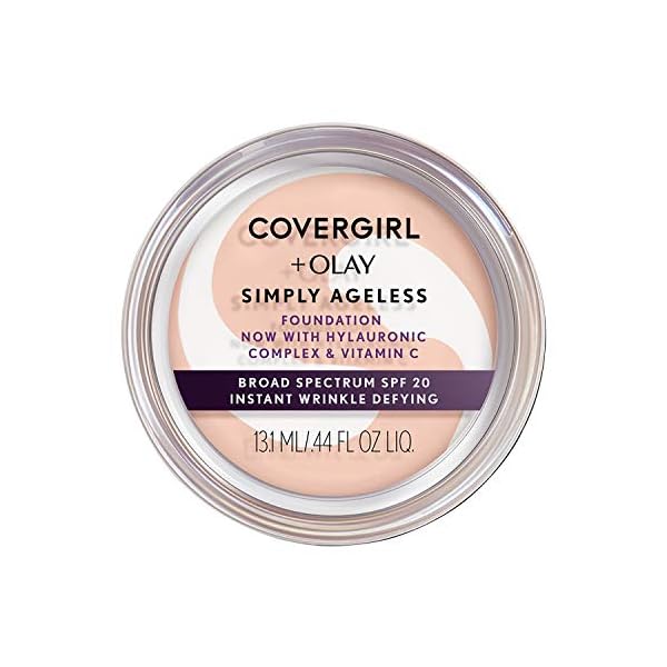 COVERGIRL-Olay-Simply-Ageless-Instant-Wrinkle-Defying-Foundation-Creamy-Natural COVERGIRL & Olay Simply Ageless Instant Wrinkle-Defying Foundation, Creamy Natural 0.44 Fl Oz (Pack of 1)