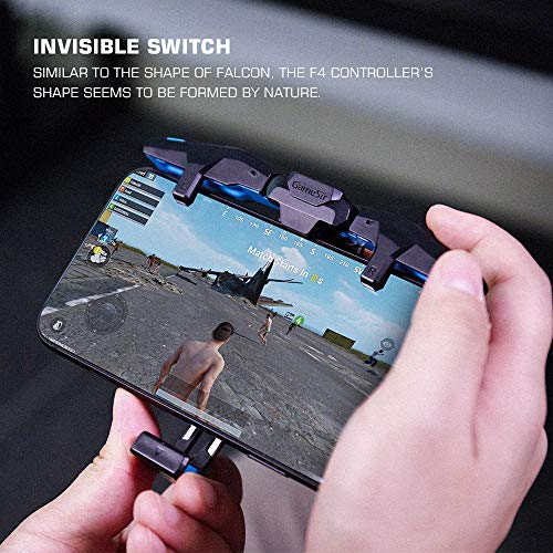 GameSir Mobile Game Controller F4 Falcon, Zero Latency Foldable Mobile Trigger, Plug and Play Gaming Trigger for Pubg, Knives Out, Rules of Survival, Call of Duty for Android and iOS Phone