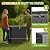 KFY 35 Gallon Resin Deck Box with Lockable Latch, Waterproof UV-Resistant Multi-Purpose Outdoor Storage for Patio Cushions, Garden Tools & Package Storage, Black