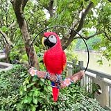 BSIRZAM Hanging Scarlet Macaw Parrot Perching on Branch