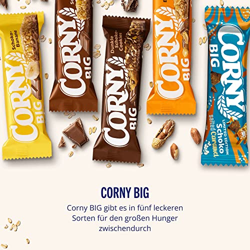 Müsliriegel Corny BIG Schoko-Banane | Großer Riegel mit zarter Schokolade und fruchtiger Banane | Großpackung 24x50g