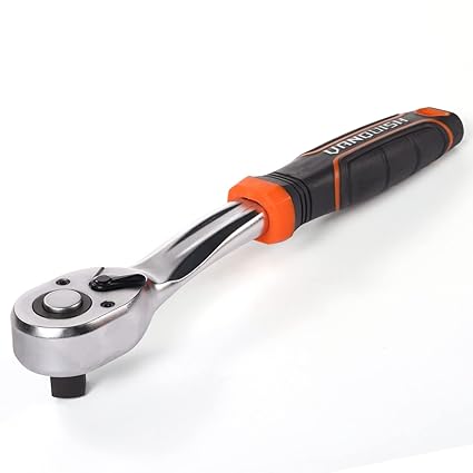 Vanquish 1/2 Inch Drive Ratchet Handle, 72 Tooth Quick Release Ratchet Socket Wrench with Comfort Grip (1502)