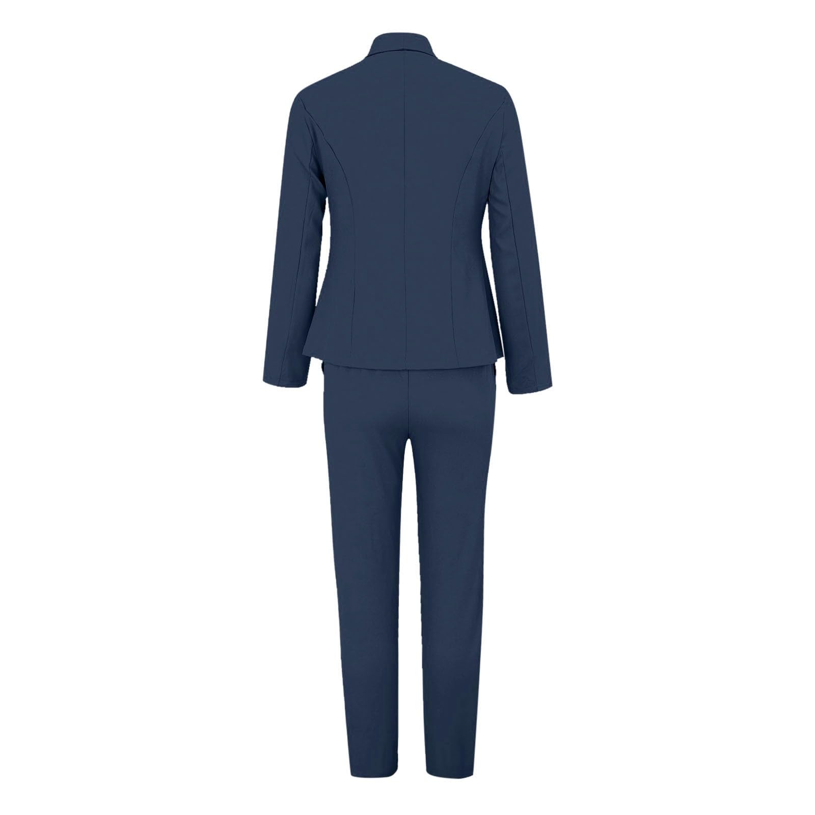 Generico Completo Donna Elegante Tailleur Cerimonia Curvy Giacca e Pantalone Outfit Completo Business Casual da Ufficio Lavoro 2 Pezzi da Tuta Business Suit Set