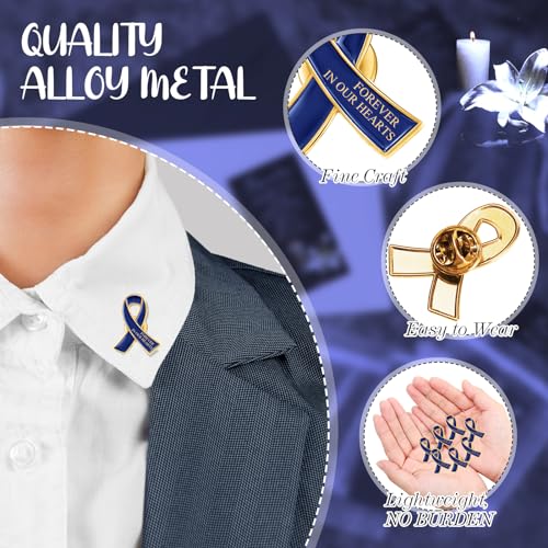 Image of Unittype 60 Set Funeral Ribbon Pins Awareness Lapel Pin
