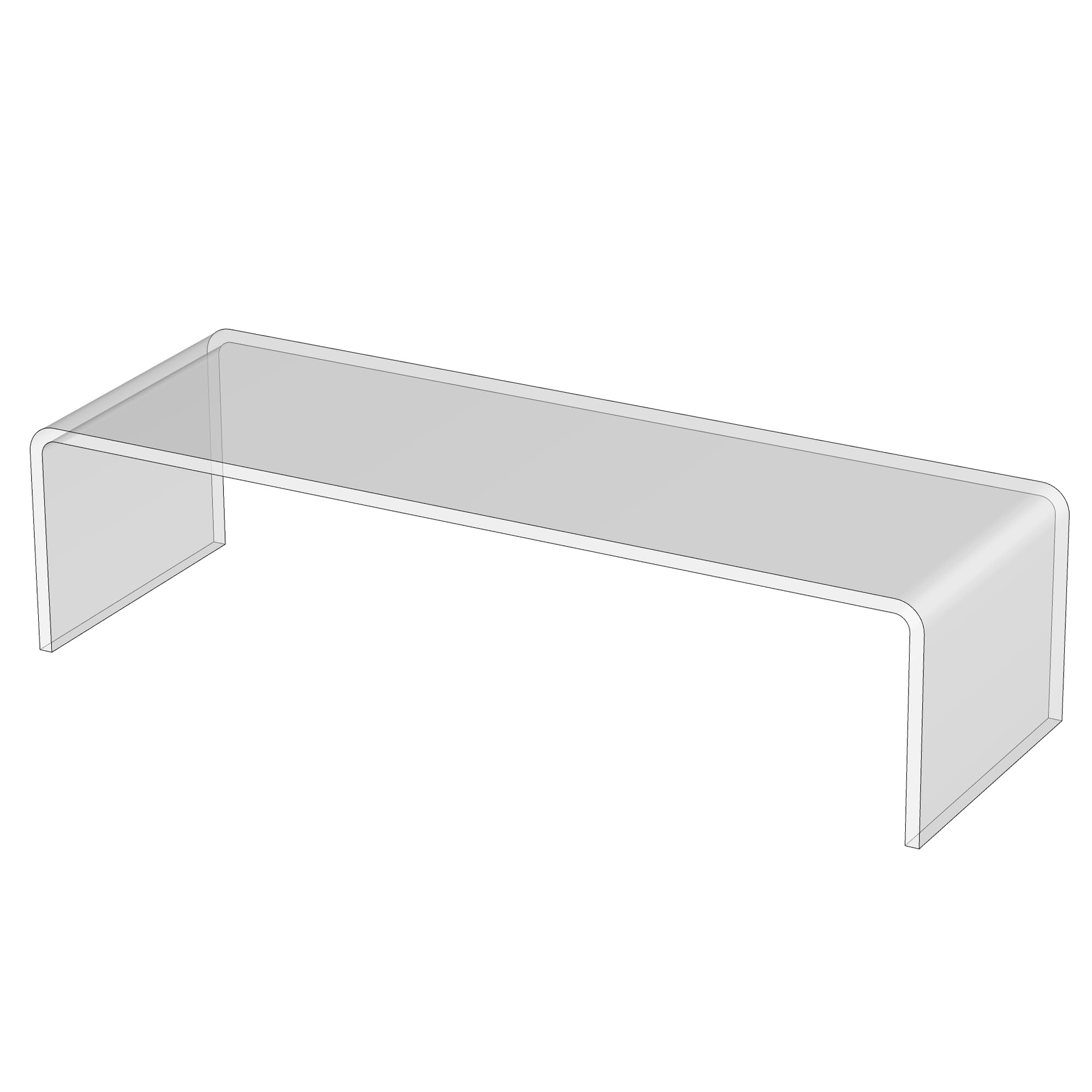 3R W Design Clear Acrylic Display Risers- Premium Shelf Riser Display Stands and Plinths - Hoverstand- Made in UK (30*10*7.5cm 4mm-thick, Max Load 1.5kg) — image 1