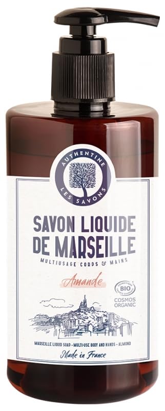 Multipurpose Liquid Marseille Soap Body & Hands Organic Almond 1 Litre