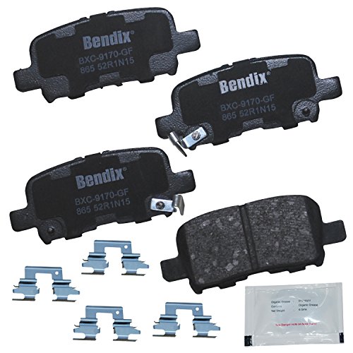 Image of Bendix Priority1 CFC865 Ceramic Rear Brake Pads for Acura MDX 2006-2001, Honda Odyssey 2004-2002, Pilot 2008-2003
