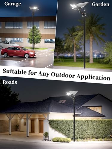Image of Ofuray Solar Street Lights Outdoor,OL-11000 Commercial Parking Lot Light | Solar Flood Light, LED Area Light with Motion Sensor,Dusk to Dawn,Remote Control for Security Lighting in Streets,Court,Barns