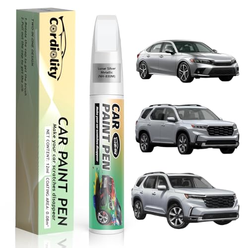 Image of Lunar Silver Metallic(NH-830M) Touch Up Paint Pen for Honda,Car Scratch Repair Remover Pen Quick and Easy Fix Auto Paint Scratch