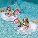 JOYIN Unicorn Pool Float Kids - Inflatable Rainbow Unicorn Floaty with Glitters Fun Floats, Ride On Beach Lake Floaties Raft Lounge, Party in Summer Decorations Pool Toys for Kids