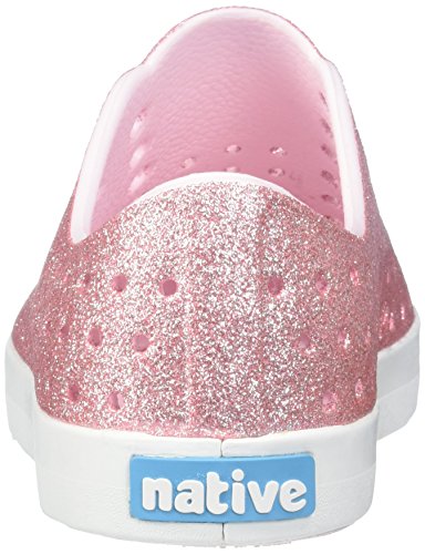 Native Shoes, Jefferson Bling Child, Kids Lightweight Sneaker, Milk Pink Bling/Shell White, 5 M Us Toddler #TOP2