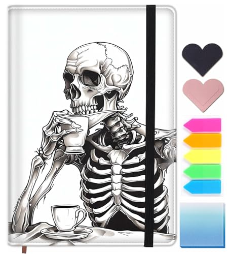 Carnet ligné de 200 pages A5 couverture rigide cuir avec marque-pages journal homme femme