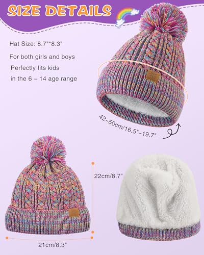 Toddle Winter Hat - Knit Toddle Beanie Kids Beanie Kids Winter Hat Girls - image 3
