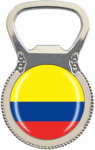 Imán de nevera estilo bandera nacional Colombia, regalo de recuerdo de viaje, abrebotellas de cerveza, colección para el hogar, cocina, decoración