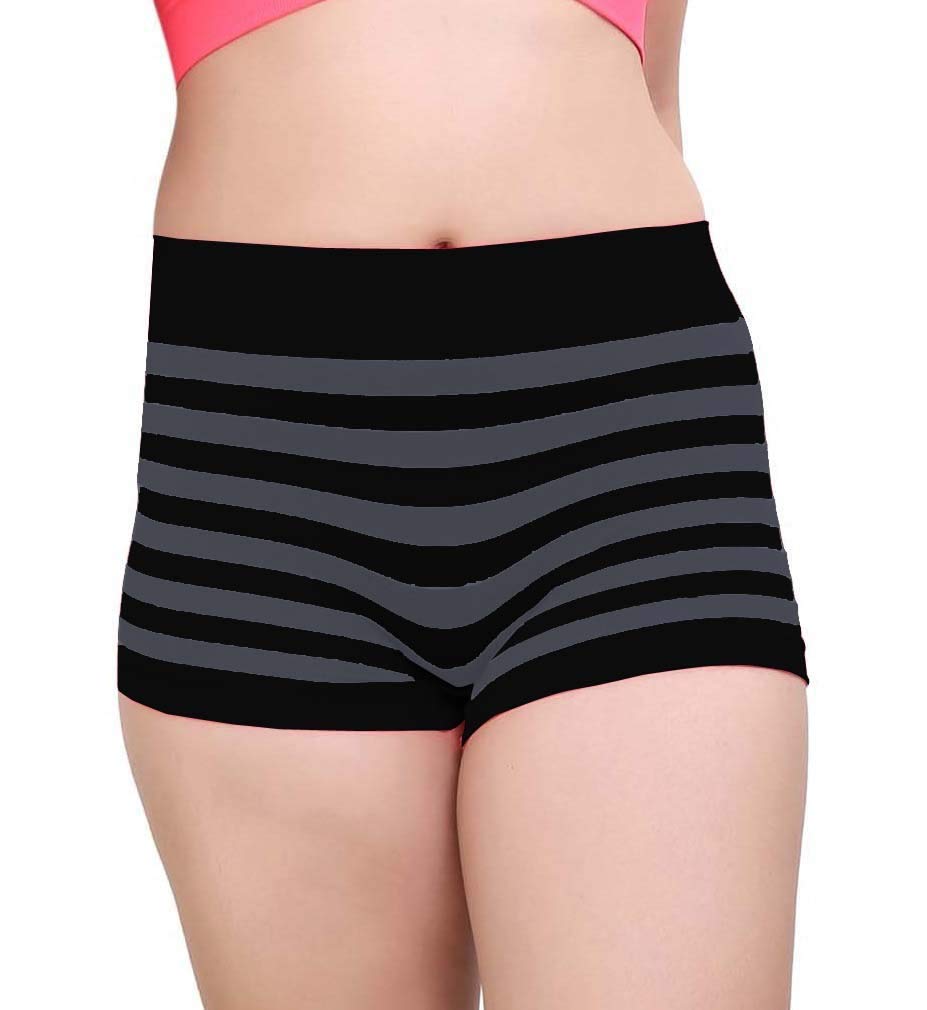 plumbury Women's Rayon Boy Shorts (PL-BOYSHORTPANTY-STRIPES-11460122-BL_Beige_Free Size)-picture-30